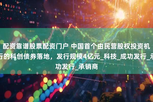 配资靠谱股票配资门户 中国首个由民营股权投资机构发行的科创债券落地，发行规模4亿元_科技_成功发行_承销商